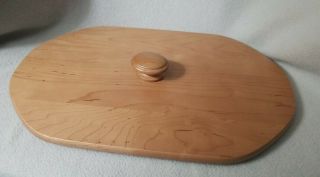 Longaberger Basket Replacement Wood Lid Oval With Handle Wood Crafts 14 "