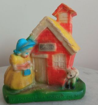 Vintage Antique Retro Mary Had A Little Lamb Rubber Toy 1950s Kitsch