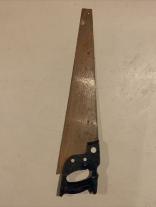 Vintage Warranted Superior Hand Saw 26 Inch Blade