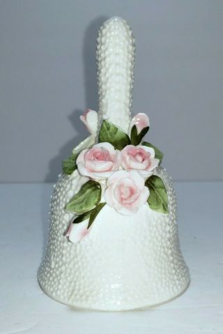1987 Seymour Mann " Jolie Fleurs " Porcelain Bell With Flowers Bone China