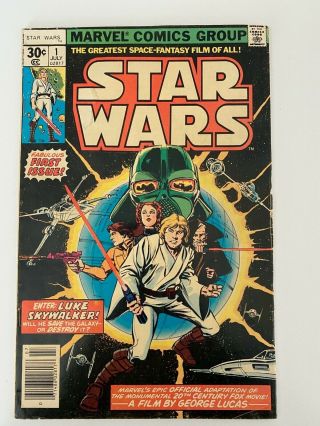 Star Wars 1 Marvel Comics 1977 Bronze Age Key Newsstand 1st