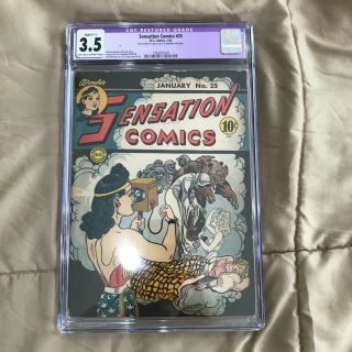 Sensation Comics 25 Cgc 3.  5 Restored