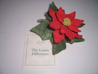 Lenox Pointsettia Flower Figurine 1991