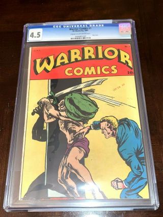 Warrior Comics 1 Cgc 4.  5 Rare Gerber 8 Sword Attack C 1945 One - Shot Hc Blackerby