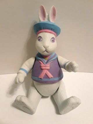 Vintage 1984 Dept 56 Easter Bunny Rabbit Porcelain Jointed Figurine Andy 5 1/2 "