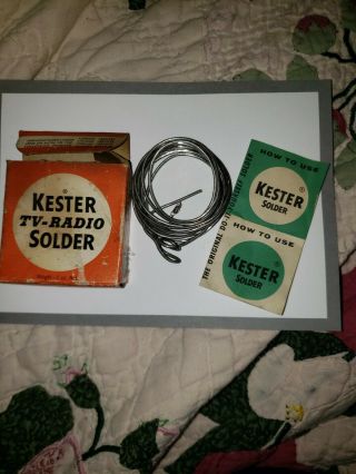 Viintage The Kester Tv Radio Solder Kester Solder Co. ,