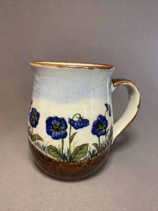 Vintage Otagiri? Speckled Stoneware Coffee Mug Blue Brown