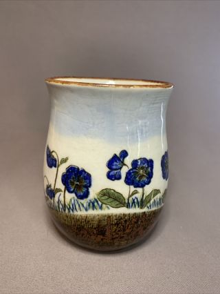 Vintage Otagiri? Speckled Stoneware Coffee Mug Blue Brown 3