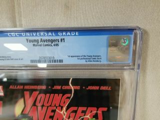 2005 Marvel Young Avengers 1 CGC 9.  4 1st Appearance Kate Bishop Rare Hot Key 3