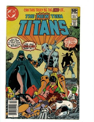 Teen Titans 2 Vf/nm Dc Comic Book 1st Deathstroke Appearance Robin Of2