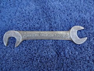Early Snap On 9/16 " Double Open End Offset Wrench Ac1818 Usa