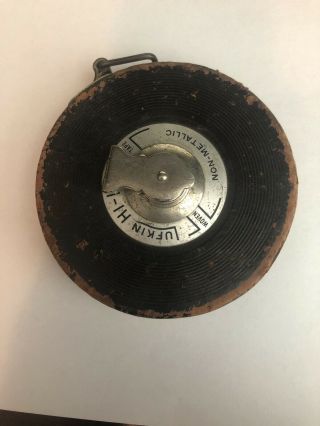 Vintage 50 Foot Lufkin Hi - Line Non - Metallic Woven Tape Usa