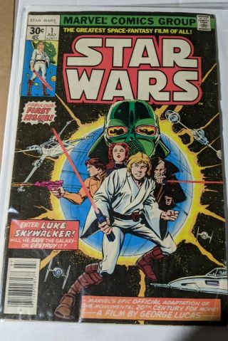 Star Wars 1 & 6 Newstand Edition (jul & Dec 1977) Cgc Ready