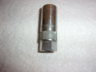 Vintage S - K Tools 4420 3/8 " Drive 5/8 " Spark Plug Socket,  Knurled,  Rubber Insert