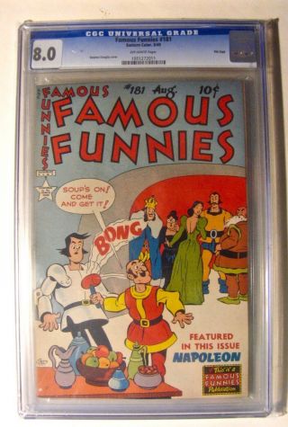 Famous Funnies 181 (eastern Color August 1940) Cgc 8.  0 Off - White Pages