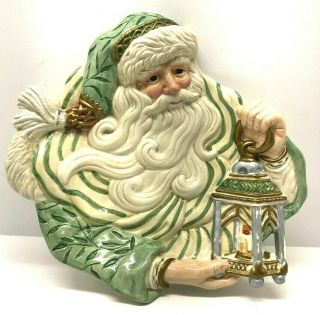 Fitz And Floyd Christmas Gregorian Santa Canape Plate Or Wall Hanger