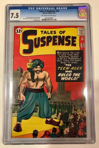 Marvel Tales Of Suspense 38 (1963) Cgc (7.  5) Jack Kirby Cover Stan Lee Story