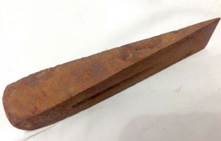 Vintage Steel Heat Treatesd Wood Splitting Wedge 4 Lbs.  8 1/4” Length