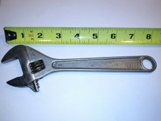 Vintage Proto Tools 8 " Inch Adjustable Wrench No.  708 Aviation Auto Marine Tool