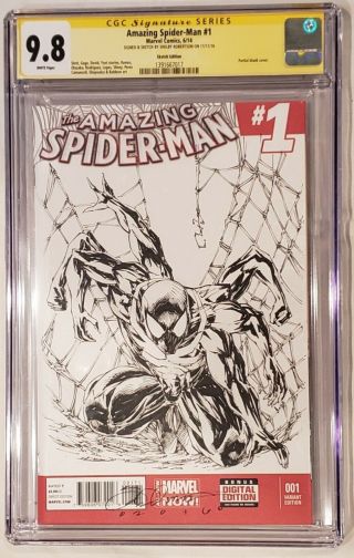 The Spider - Man 1 (2014) :blank Cover Sketch By Shelby Robertson