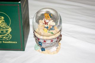 Boyds Bears Bethany Sanditoes A Day At The Beach Snow Globe Musical 3