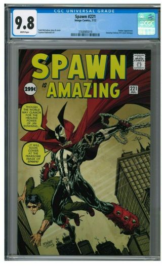Spawn 221 (2012) Fantasy 15 Homage Cover Cgc 9.  8 Aa460
