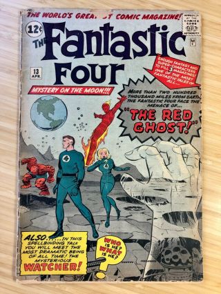 Fantastic Four 13 (1963) - Gd 2.  0 - 1st Watcher,  Red Ghost - Mcu " What If.  ? "