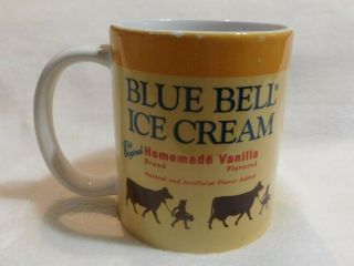 Blue Bell Ice Cream Coffee Mug,  Homemade Vanilla,  Girl Leading Cow