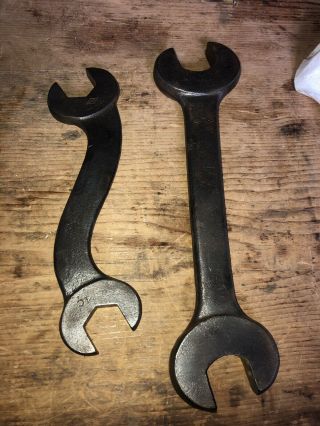 2 Vintage W & B Open Ended Wrenches 1 Curved
