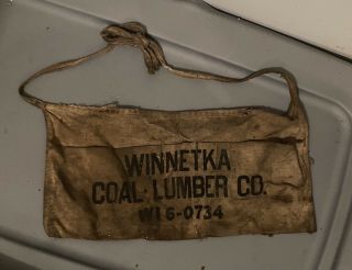 Vintage Nail Apron Winnetka Coal Lumber Co - Wi 5 Digit Phone Number