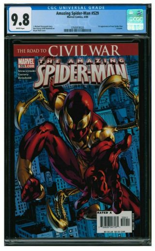 Spiderman 529 (2006) Key 1st Iron - Spider/ 1st Print Cgc 9.  8 Aa208