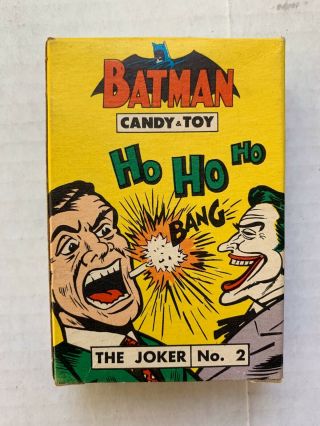 VINTAGE - BATMAN Candy And Toy Box Only - DC Comics 1966 JOKER 2