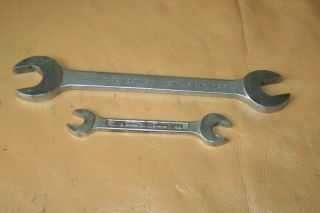 2 - Vintage Plvmb Plomb Tools 3021 7/16 X 3/8 :3032 19/32 X 25/32 Open End Wrench