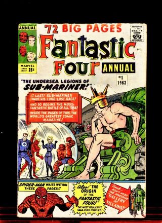 Fantastic Four Annual 1 Marvel Comic Stan Lee & J Kirby Atlantis Invades