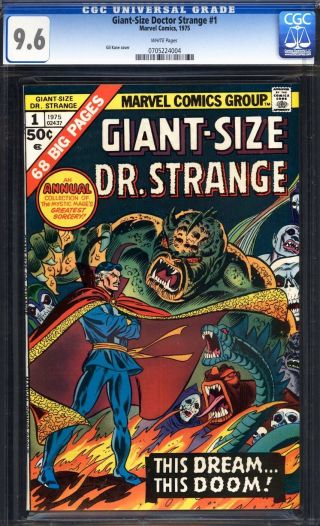 Giant - Size Doctor Strange 1 Cgc 9.  6 White Pages (marvel Comics,  1975)