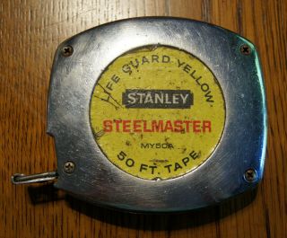 Vintage Stanley Life Guard Yellow 50 " Tape Measure My50a