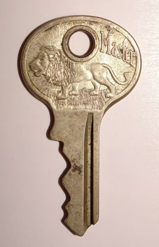 Vintage Master Lock Co Brass Lion Key Milwaukee U.  S.  A.