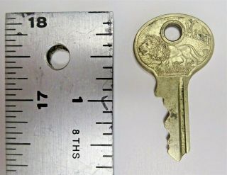 Vintage Master Lock Co Brass Lion Key Milwaukee U.  S.  A. 3