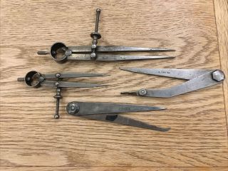 Vintage Moore And Wright Engineers Calipers (x4)