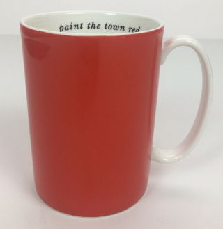 Kate Spade York Coffee Mug Lenox " Paint The Town Red " Red 4” (h) X 3” (w)