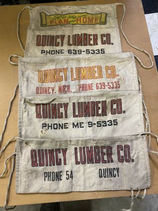 Vintage Quincy Lumber Co Carpenter 