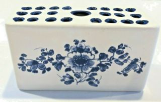 Metropolitan Museum Of Art Mma Blue & White Brick Flower Frog Vase Amb Portugal