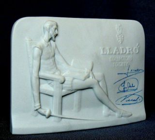 Lladro Collector Society - Don Quixot Porcelain Signed Shell Plaque