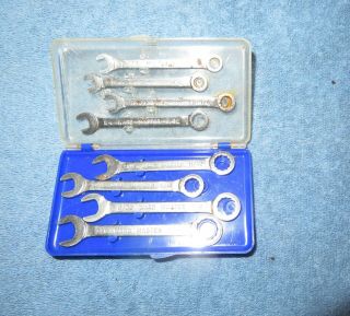 Wards Master Quality Set Of 8 Midget Combination Wrenches Pocket Pack