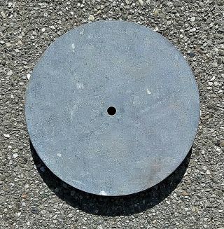 Vintage 12 " Round Aluminum ?cover Plate / Lazy Susan? With 9/16 " Rod Hole