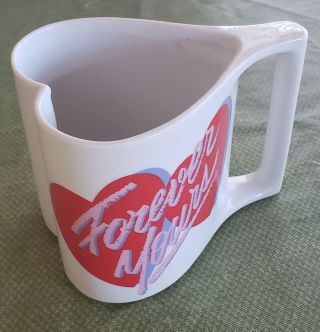 Avon Vtg Forever Yours Heart Shape Coffee Mug Cup Valentine Love 80s Collectible