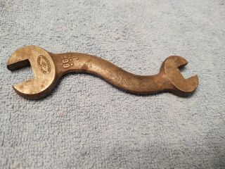 Old Vtg Jh Williams Curved Open End " S " Wrench 662 J