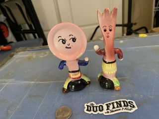 Anthropomorphic Pink Fork And Spoon Couple Salt And Pepper Shakers Set 2
