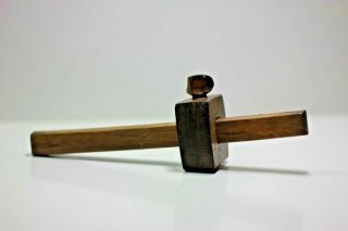 Antique Wood Scribe Marking Gauge With Wood Screw (stamped J.  Murray)