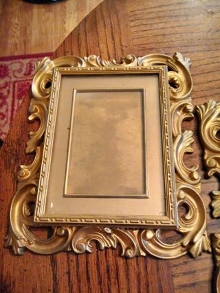 Norleans Set of 2 Ornate gold colored picture frames 8 X 10 outside 2